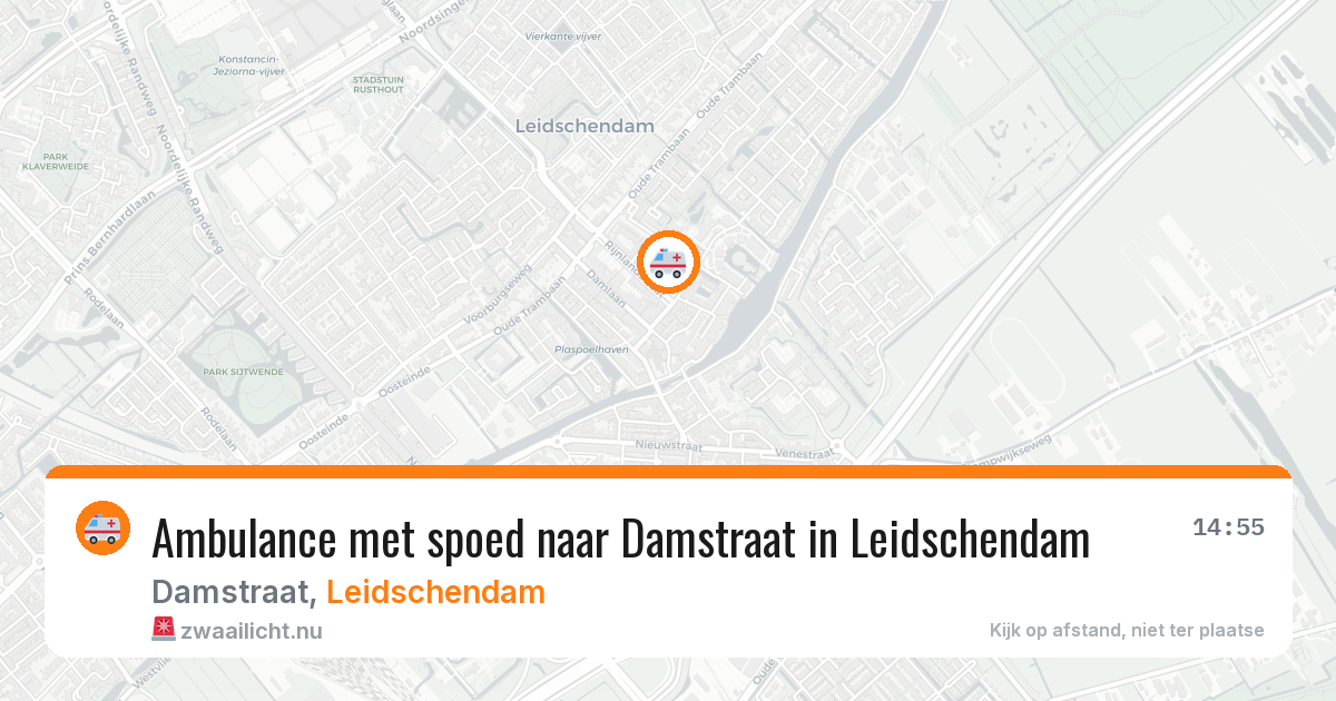 Ambulance met spoed naar Damstraat in Leidschendam — 28 apr 2026