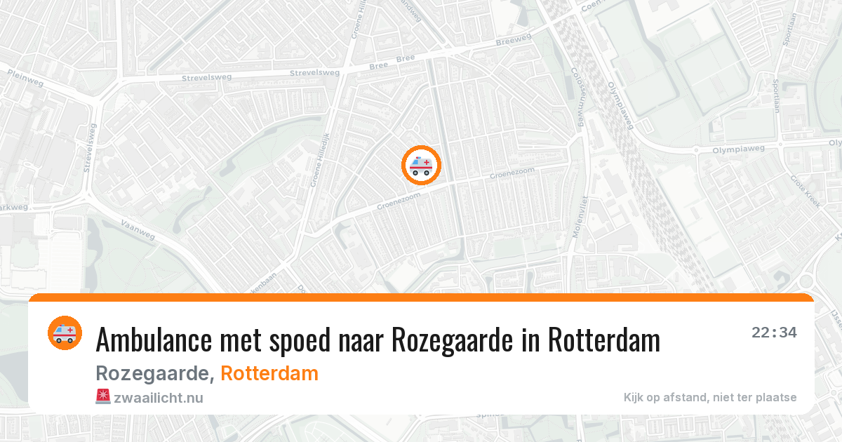 Ambulance met spoed naar Rozegaarde in Rotterdam — 28 mrt 2026
