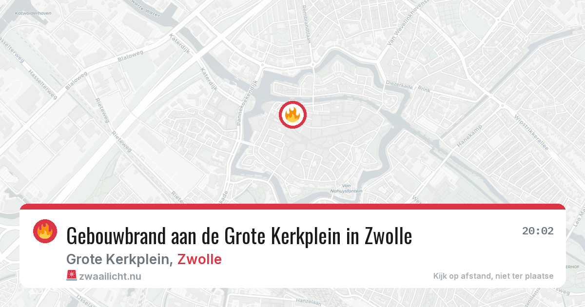 Gebouwbrand aan de Grote Kerkplein in Zwolle — 15 mei 2026