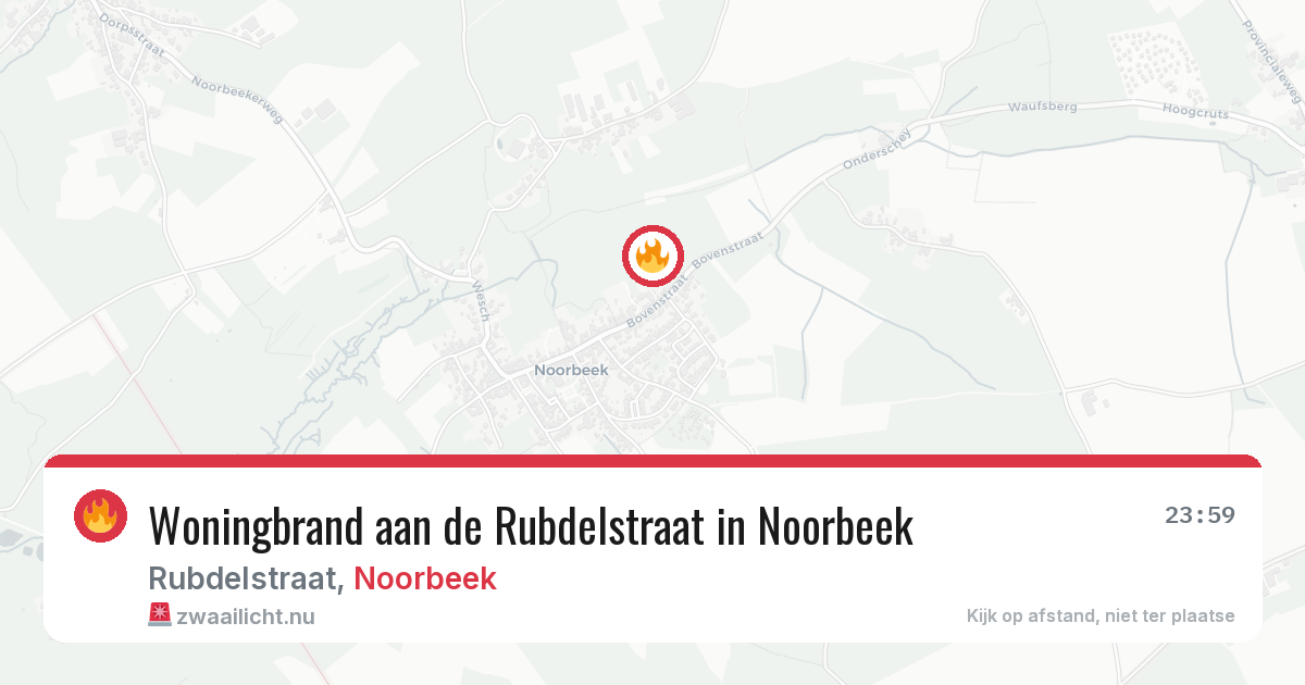 Woningbrand aan de Rubdelstraat in Noorbeek — 8 jun 2026