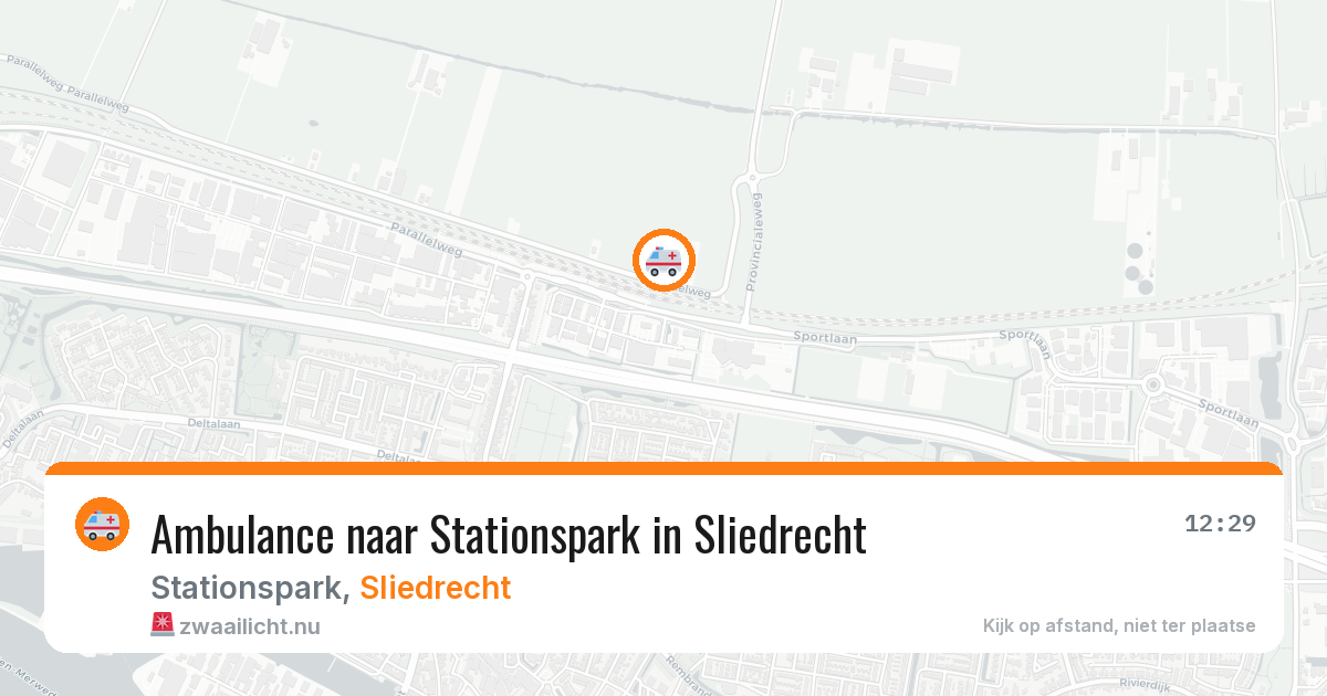 Ambulance naar Stationspark in Sliedrecht — 16 jul 2026