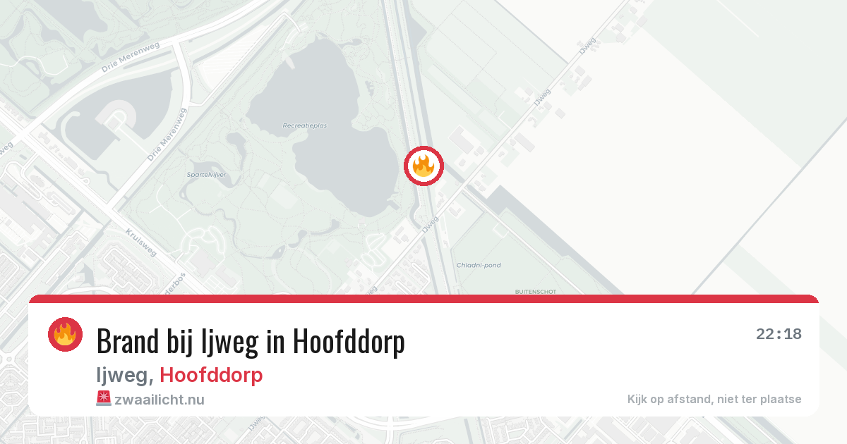 Brand bij Ijweg in Hoofddorp — 13 jul 2026