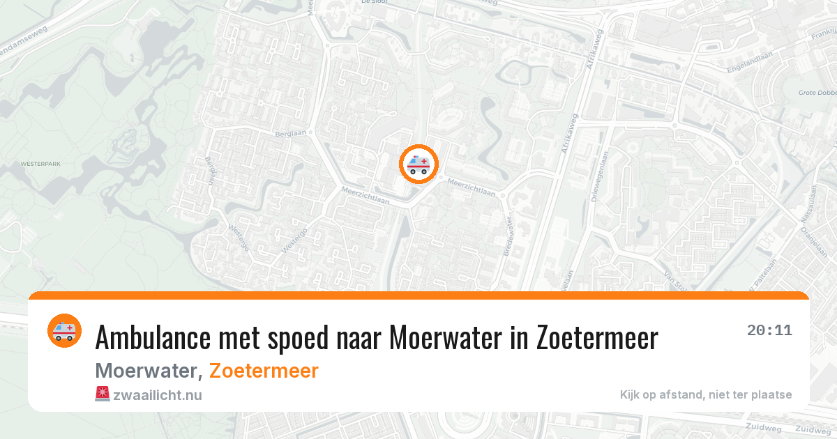 Ambulance met spoed naar Moerwater in Zoetermeer — 30 mei 2026