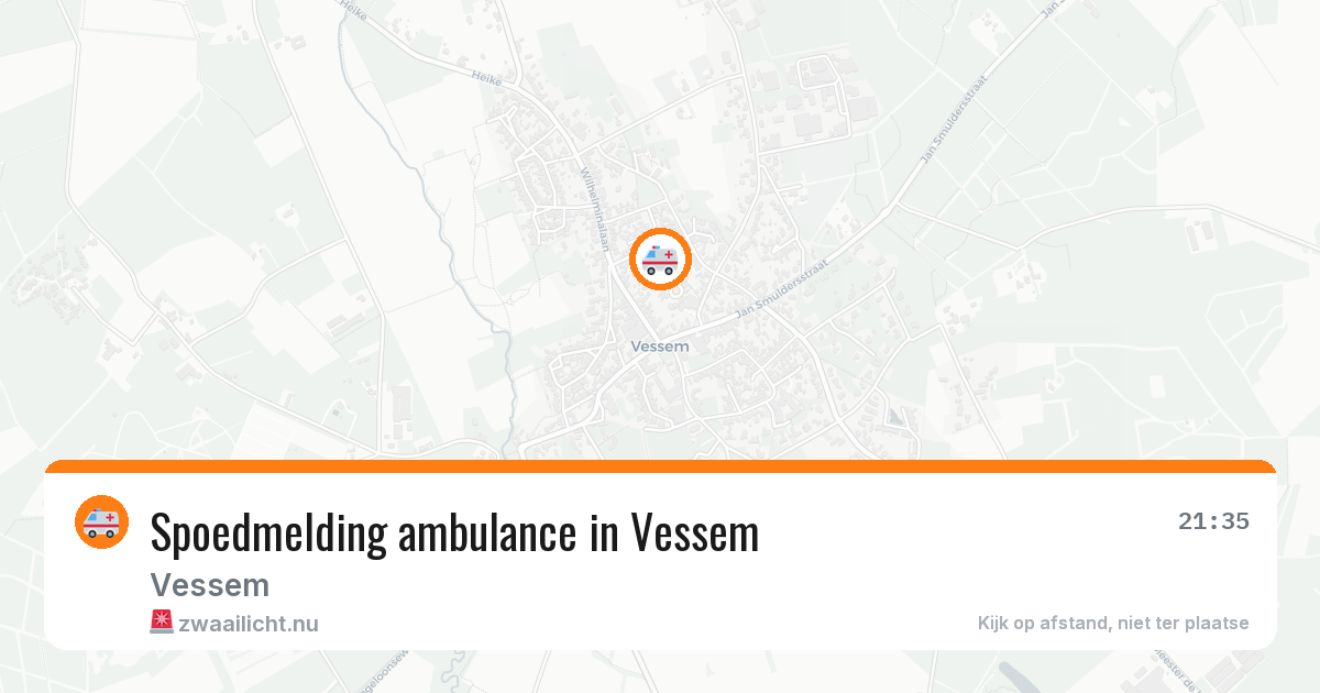 Spoedmelding ambulance in Vessem — 18 jul 2026
