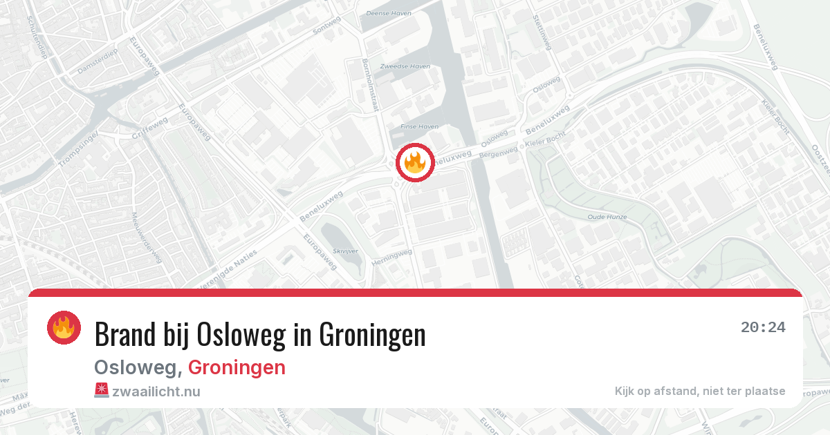 Brand bij Osloweg in Groningen — 15 jul 2026