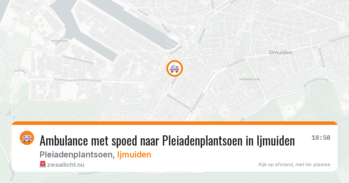 Ambulance met spoed naar Pleiadenplantsoen in Ijmuiden — 21 jul 2026