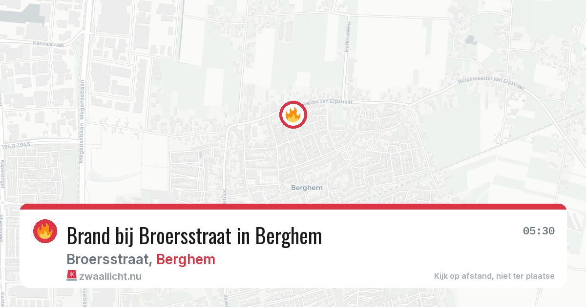Brand bij Broersstraat in Berghem — 3 mei 2026