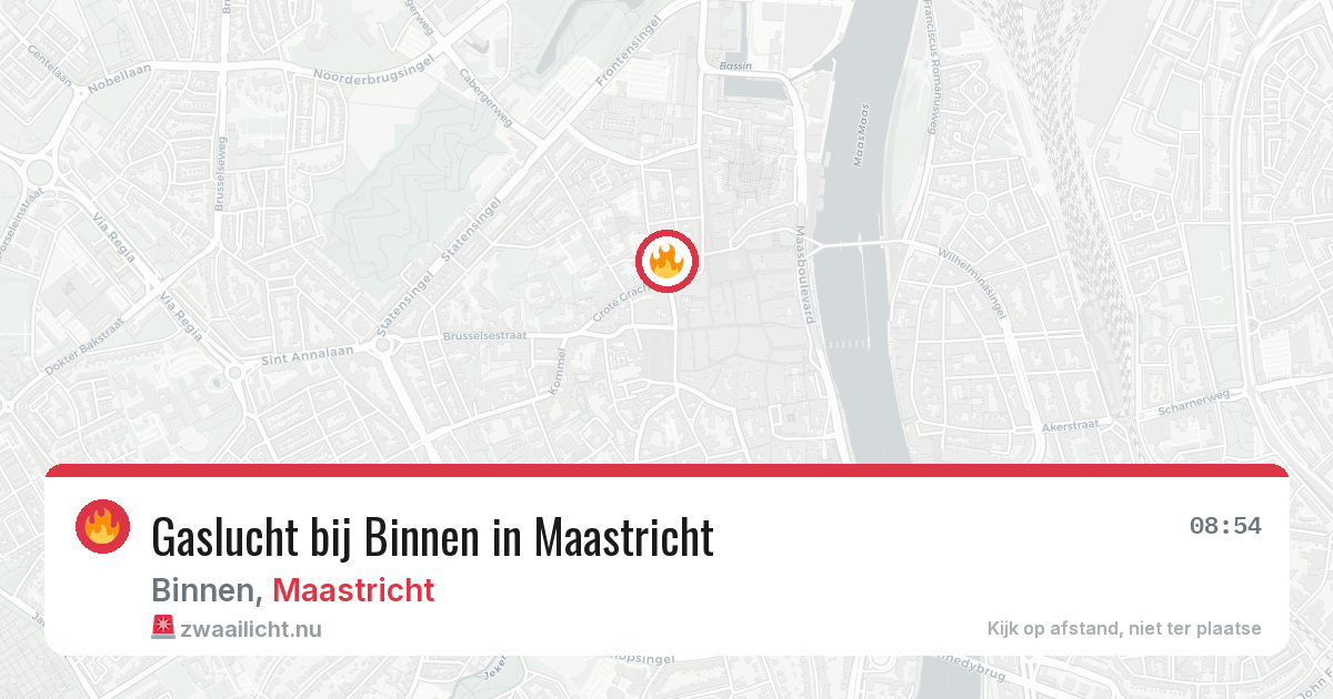 Gaslucht bij Binnen in Maastricht — 16 jul 2026