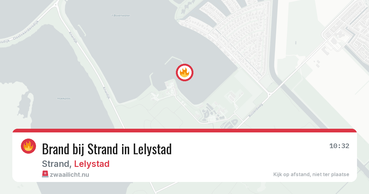 Brand bij Strand in Lelystad — 21 mrt 2026