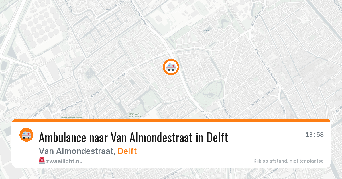 Ambulance naar Van Almondestraat in Delft — 26 mrt 2026
