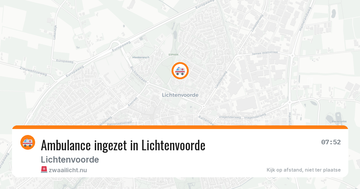 Ambulance ingezet in Lichtenvoorde — 21 jul 2026