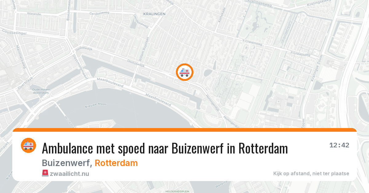 Ambulance met spoed naar Buizenwerf in Rotterdam — 24 mrt 2026