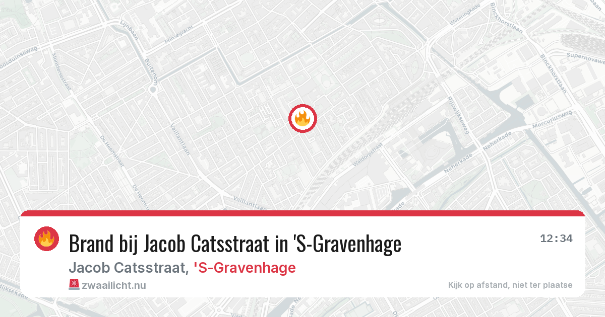 Brand bij Jacob Catsstraat in 'S-Gravenhage — 23 jul 2026