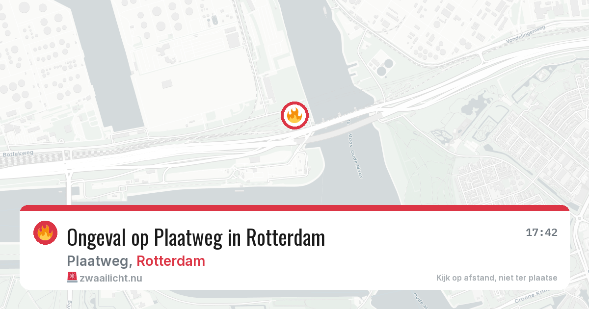 Ongeval op Plaatweg in Rotterdam — 13 jul 2026
