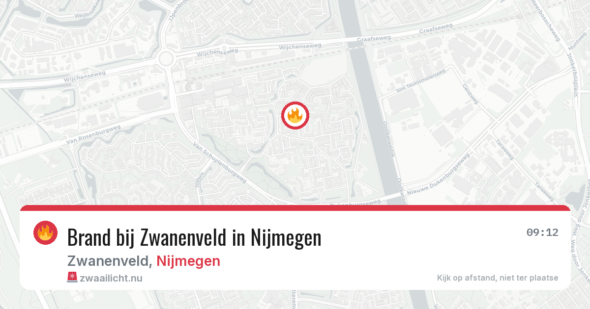 Brand bij Zwanenveld in Nijmegen — 8 jul 2026