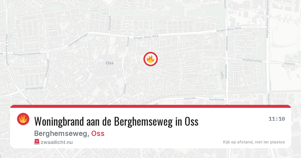 Woningbrand aan de Berghemseweg in Oss — 24 mei 2026