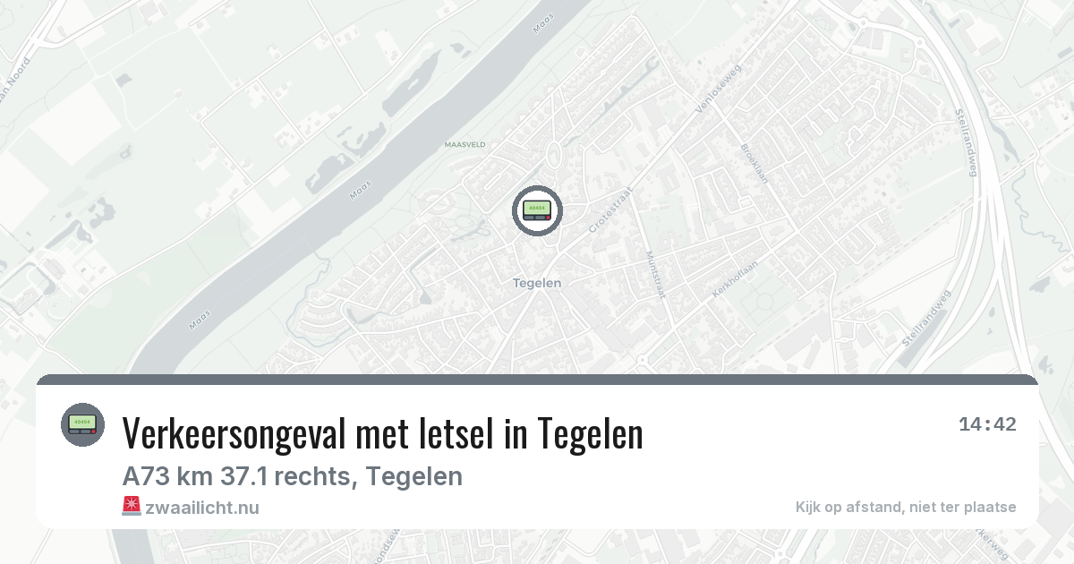 Verkeersongeval met letsel in Tegelen — 21 jul 2026
