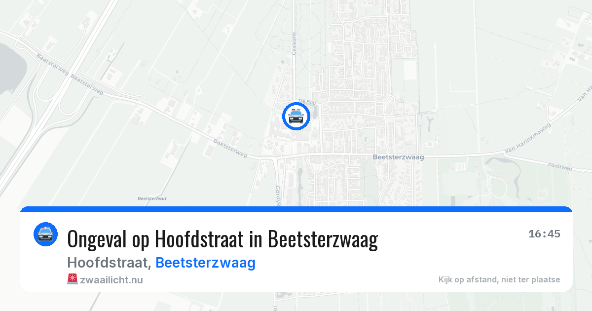 Ongeval op Hoofdstraat in Beetsterzwaag — 28 mrt 2026