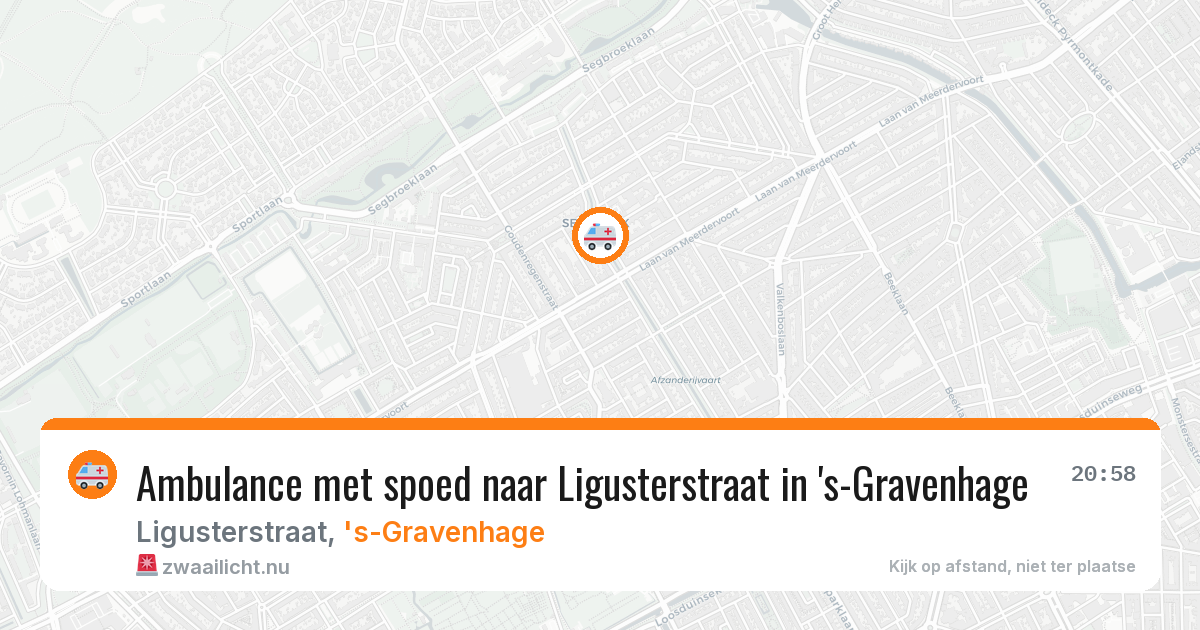 Ambulance met spoed naar Ligusterstraat in 's-Gravenhage — 26 mei 2026