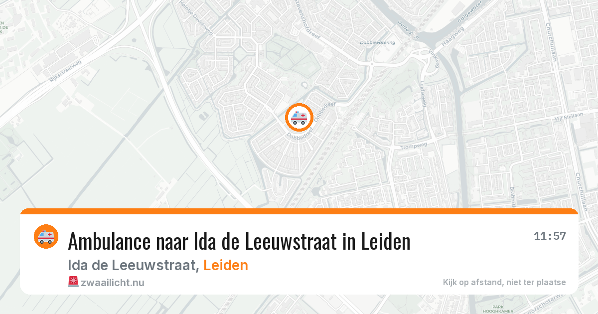 Ambulance naar Ida de Leeuwstraat in Leiden — 21 jul 2026