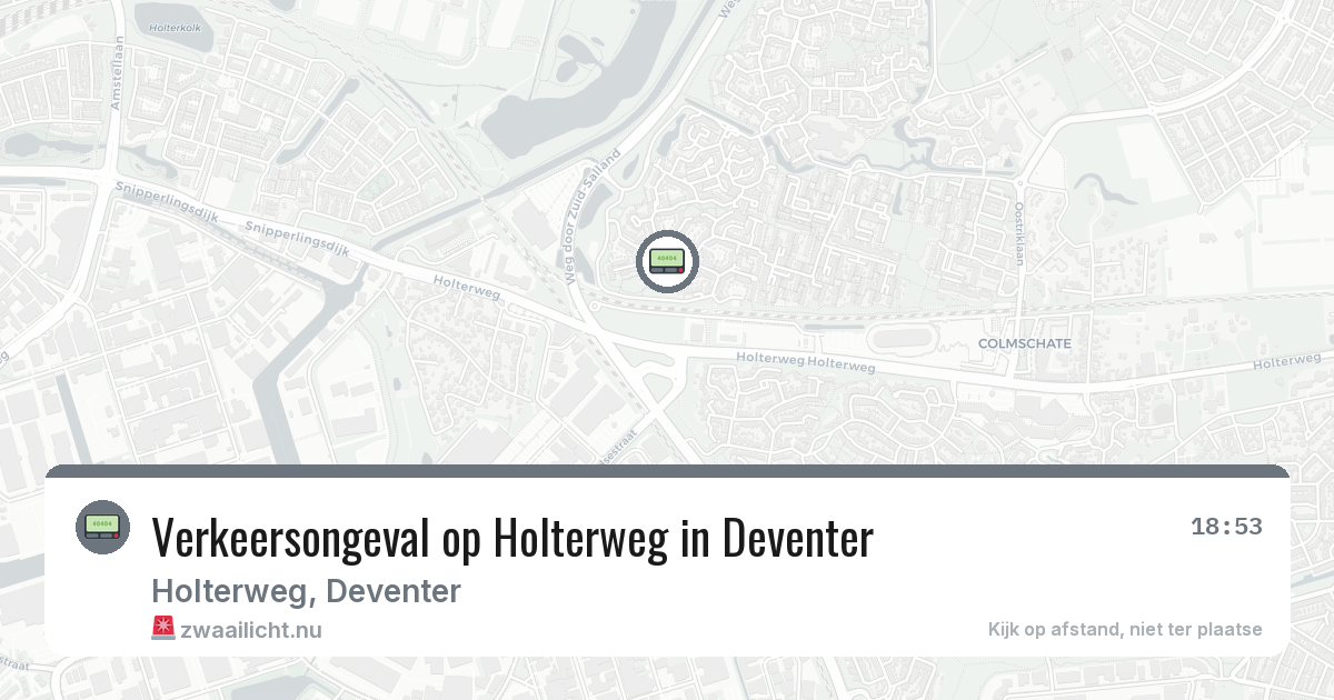 Verkeersongeval op Holterweg in Deventer — 26 mrt 2026