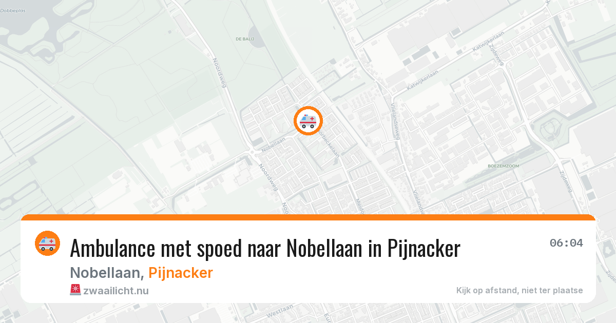Ambulance met spoed naar Nobellaan in Pijnacker — 14 jul 2026
