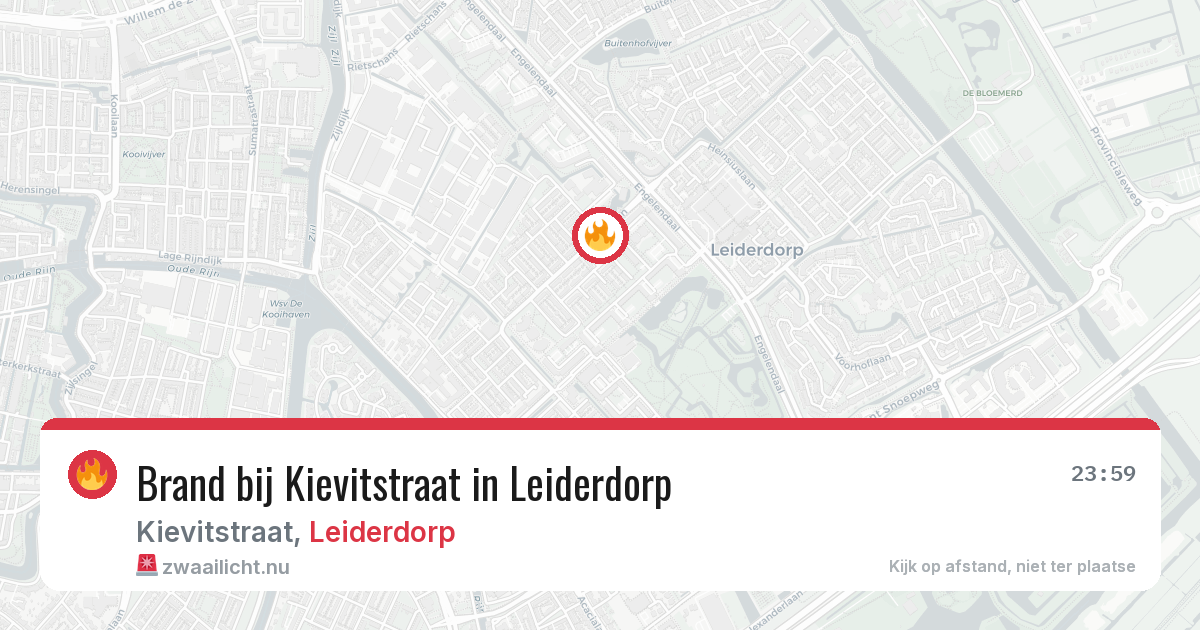 Brand bij Kievitstraat in Leiderdorp — 4 mei 2026
