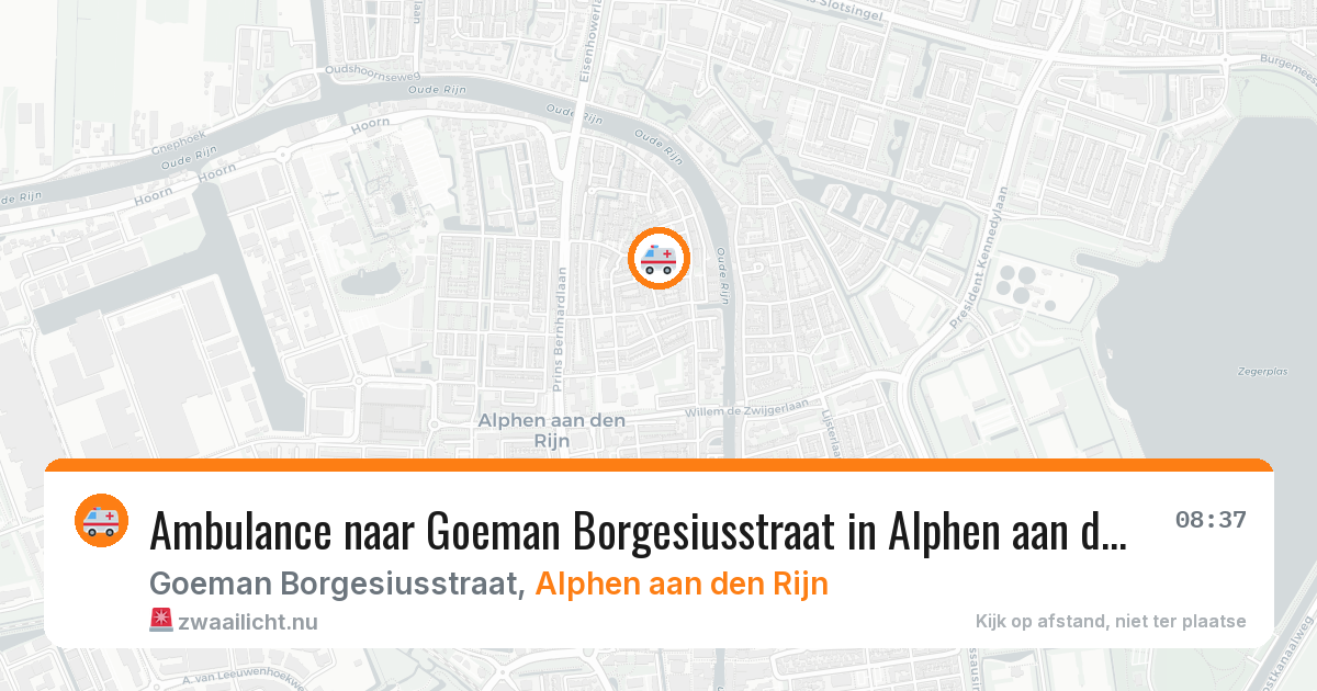 Ambulance naar Goeman Borgesiusstraat in Alphen aan den Rijn — 24 jul 2026