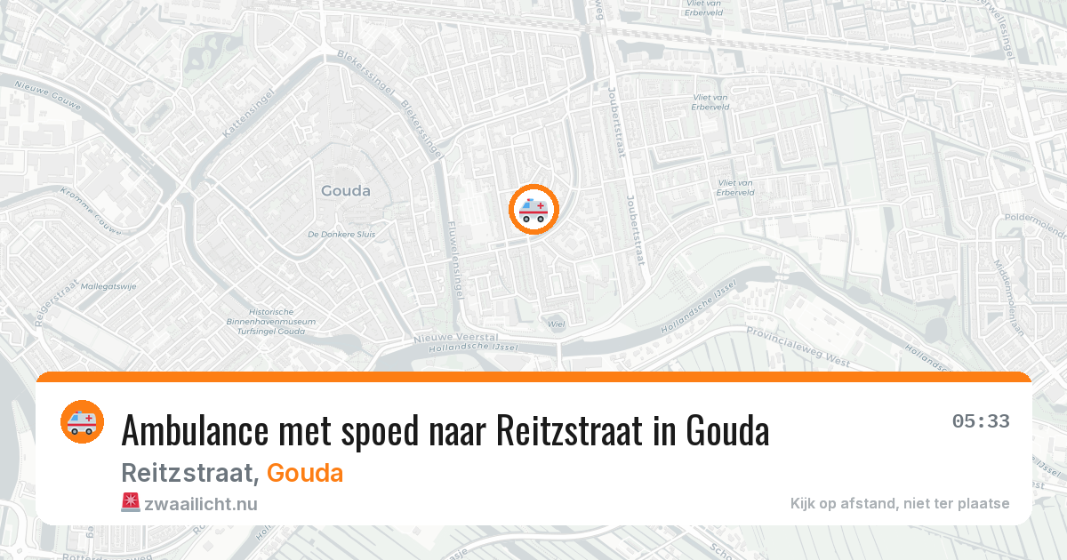 Ambulance met spoed naar Reitzstraat in Gouda — 10 apr 2026