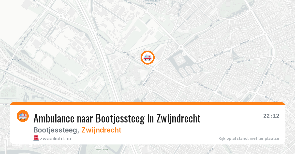 Ambulance naar Bootjessteeg in Zwijndrecht — 26 mrt 2026