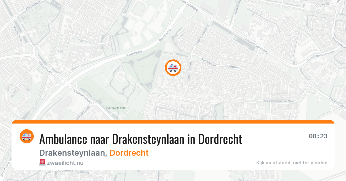Ambulance naar Drakensteynlaan in Dordrecht — 25 jul 2026