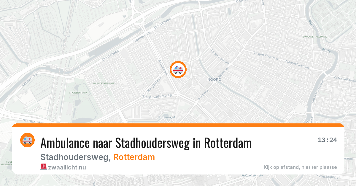 Ambulance naar Stadhoudersweg in Rotterdam — 9 apr 2026