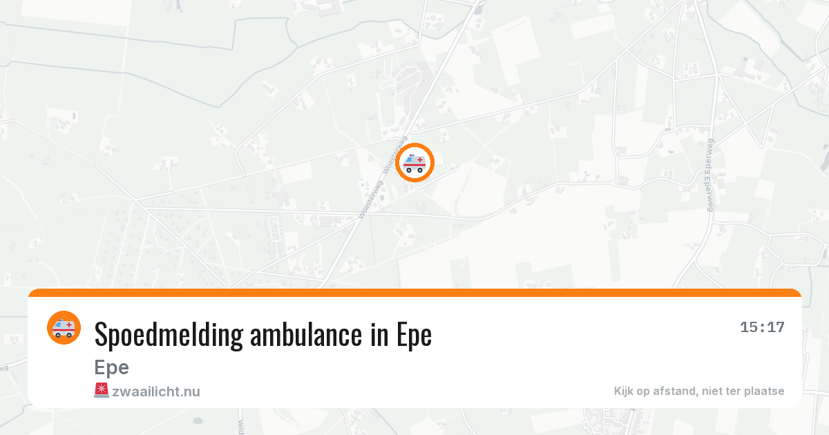 Spoedmelding ambulance in Epe — 21 jul 2026