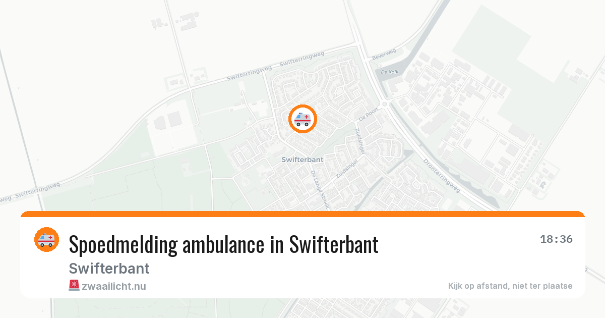 Spoedmelding ambulance in Swifterbant — 10 mei 2026