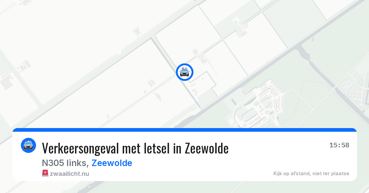 Verkeersongeval met letsel in Zeewolde — 24 mrt 2026