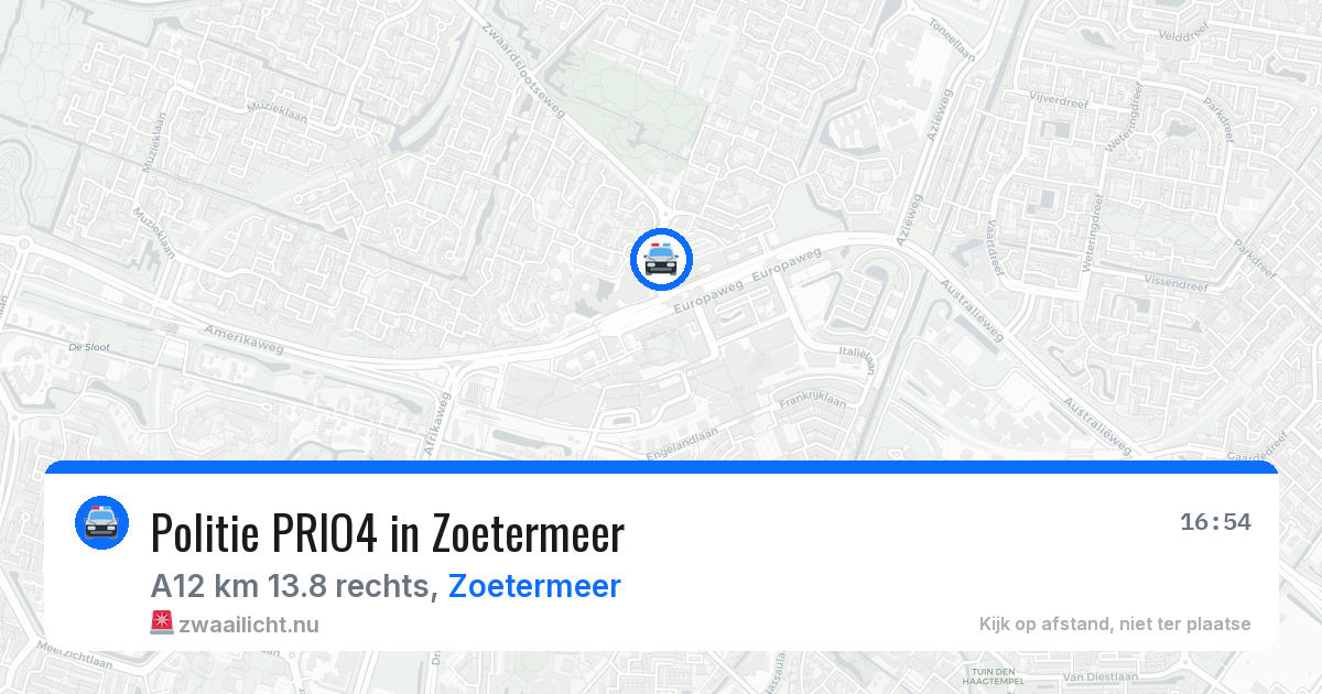 Politie PRIO4 in Zoetermeer — 13 jul 2026 | 🚨 Zwaailicht.nu