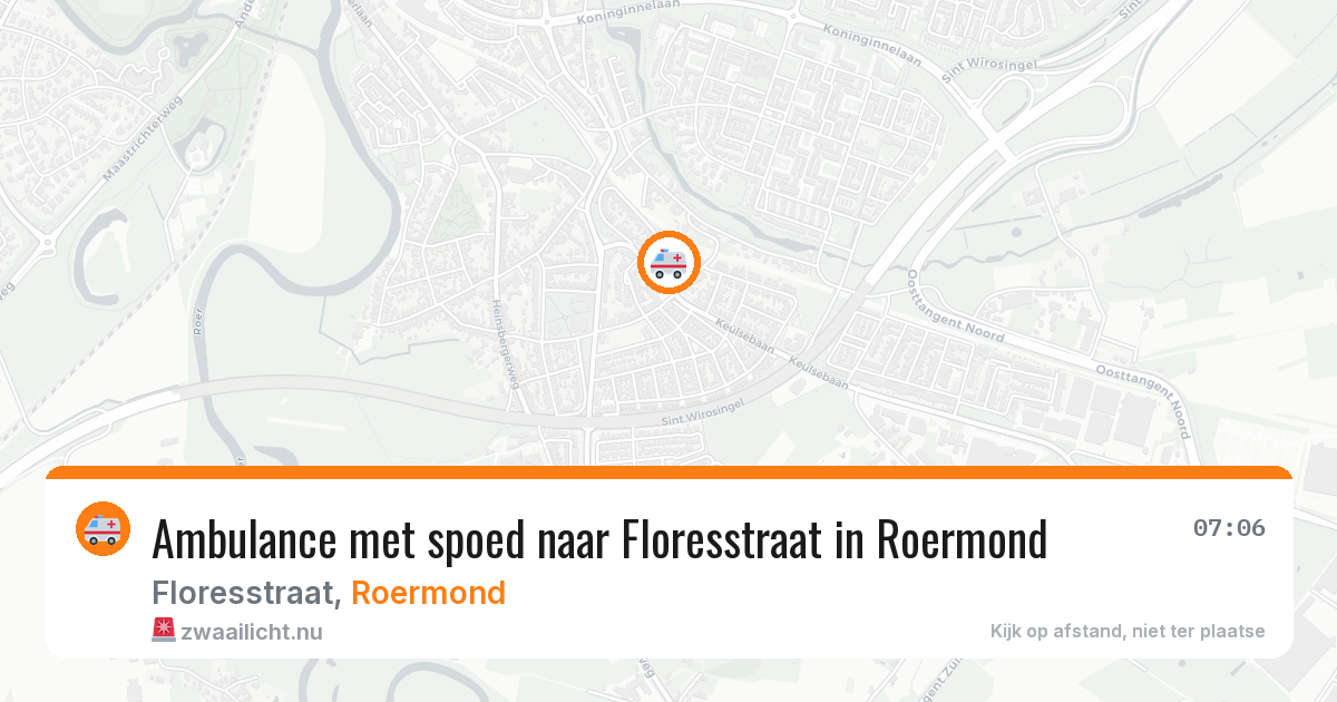 Ambulance met spoed naar Floresstraat in Roermond — 22 jan 2026