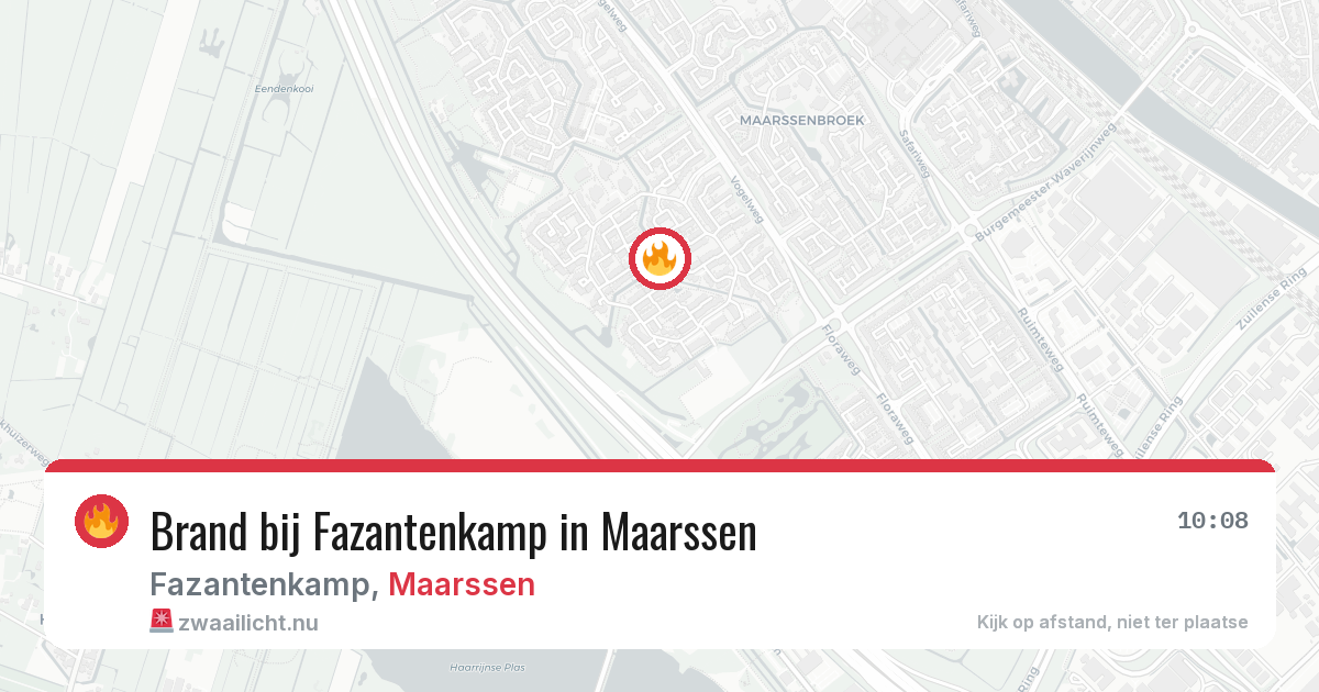 Brand bij Fazantenkamp in Maarssen — 6 apr 2026