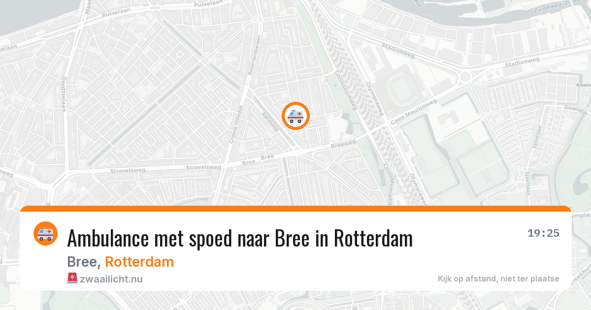Ambulance met spoed naar Bree in Rotterdam — 28 mei 2026