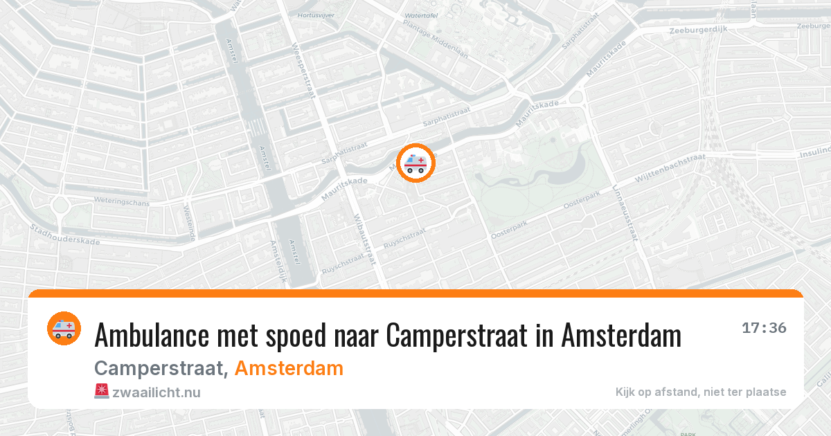 Ambulance met spoed naar Camperstraat in Amsterdam — 17 feb 2026