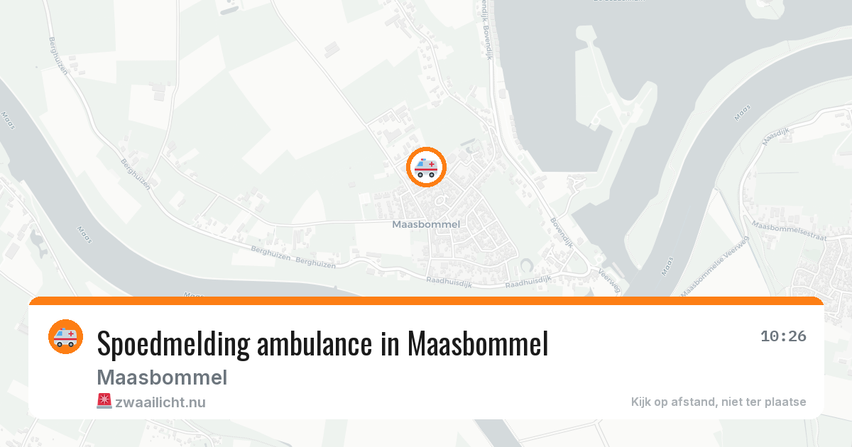 Spoedmelding ambulance in Maasbommel — 18 jul 2026