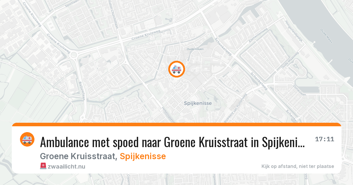 Ambulance met spoed naar Groene Kruisstraat in Spijkenisse — 14 mei 2026