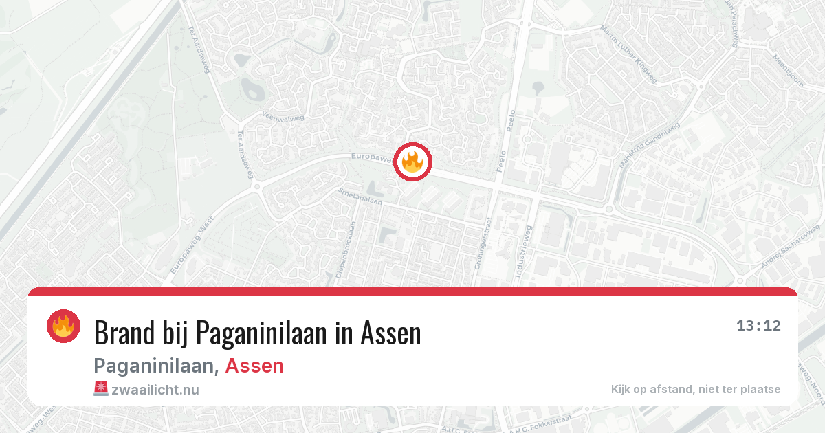 Brand bij Paganinilaan in Assen — 23 mei 2026