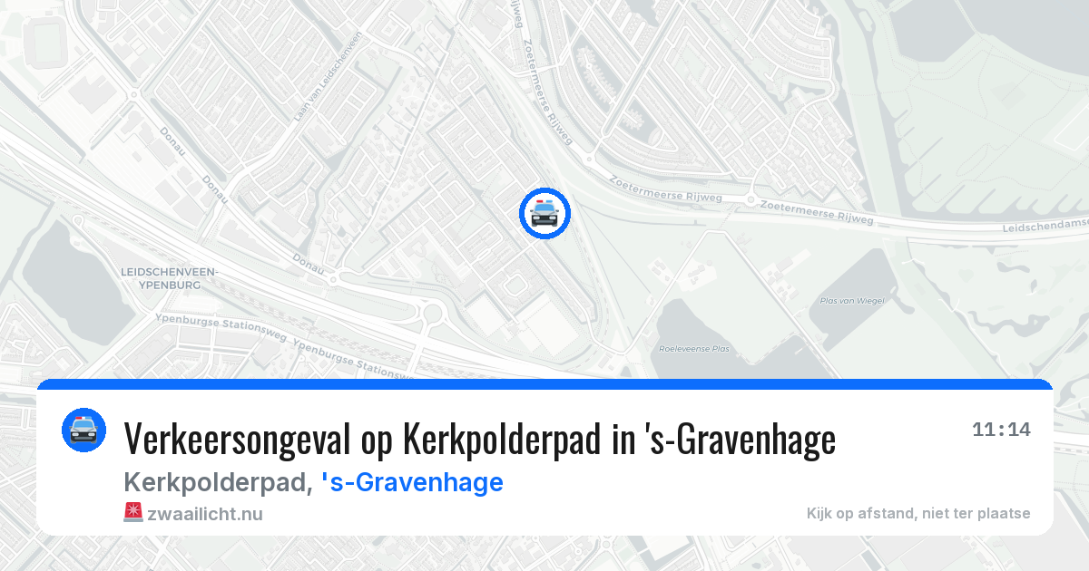 Verkeersongeval op Kerkpolderpad in 's-Gravenhage — 16 mrt 2026
