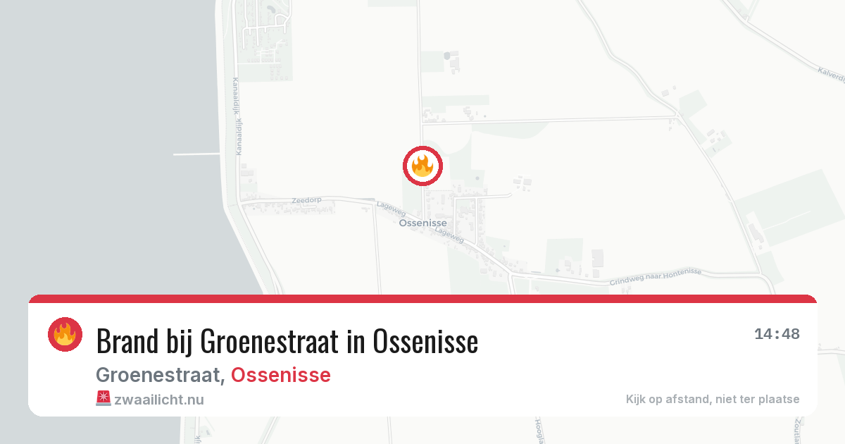Brand bij Groenestraat in Ossenisse — 23 jun 2026