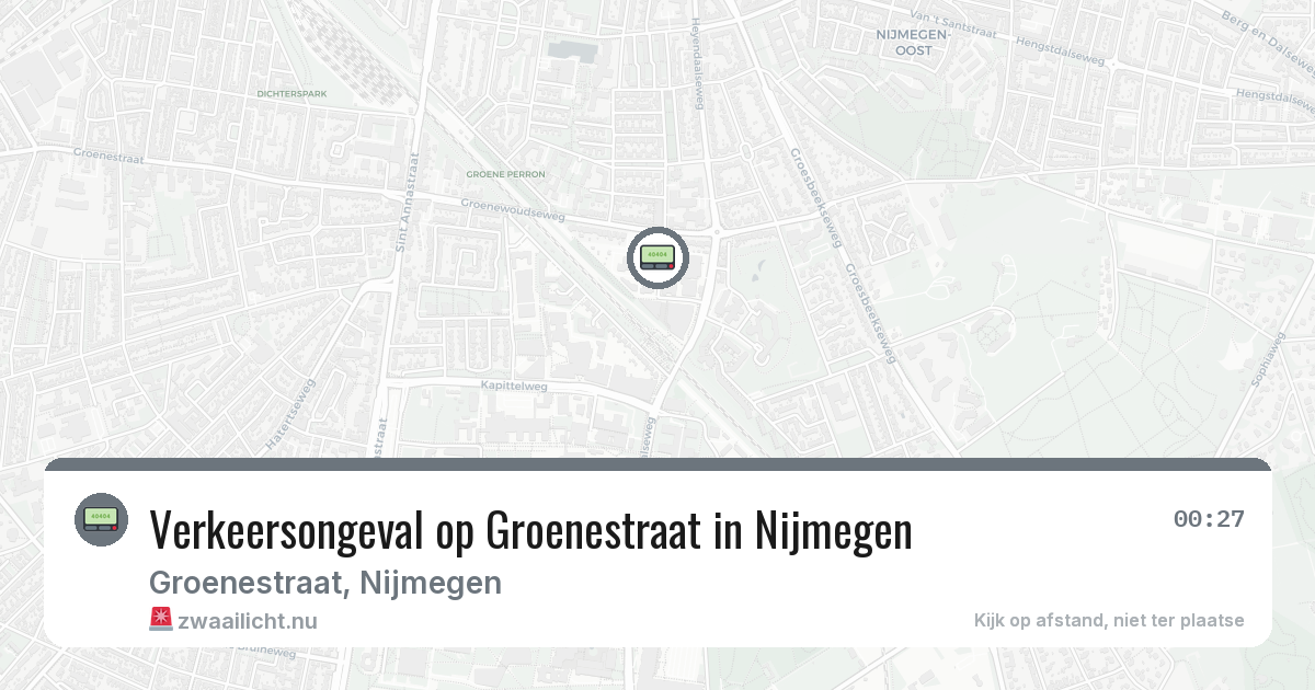 Verkeersongeval op Groenestraat in Nijmegen — 17 jul 2026