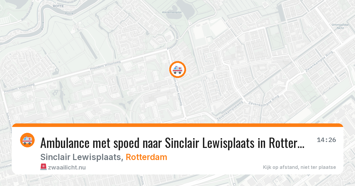 Ambulance met spoed naar Sinclair Lewisplaats in Rotterdam — 4 jun 2026