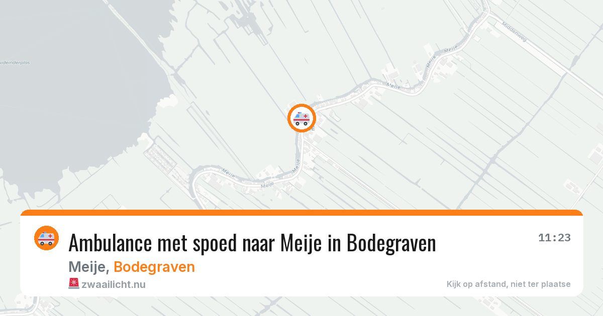 Ambulance met spoed naar Meije in Bodegraven — 15 mrt 2026