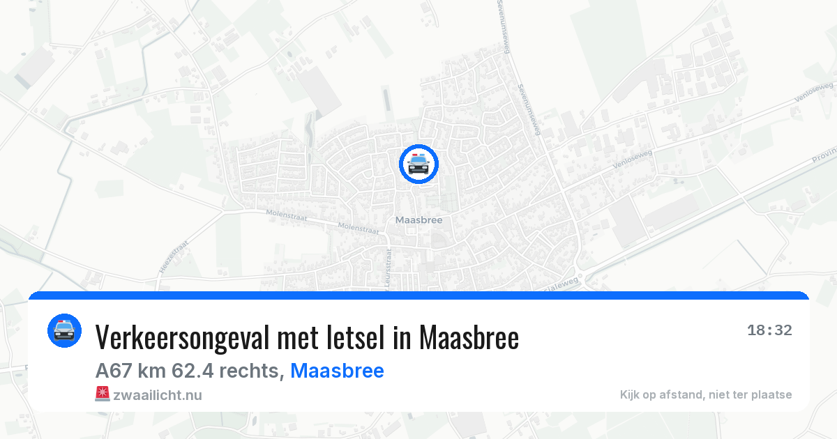 Verkeersongeval met letsel in Maasbree — 6 apr 2026