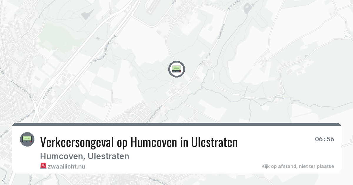 Verkeersongeval op Humcoven in Ulestraten — 22 mrt 2026